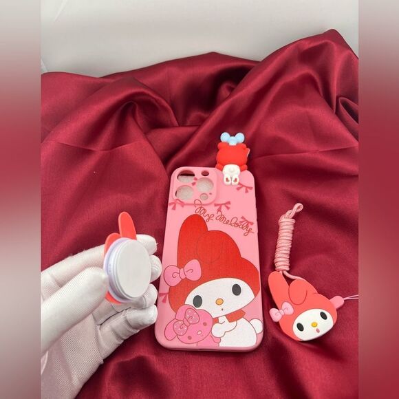 Hello Kitty Pink iPhone 16 Pro Mac Case with Charm - Picture 5 of 7